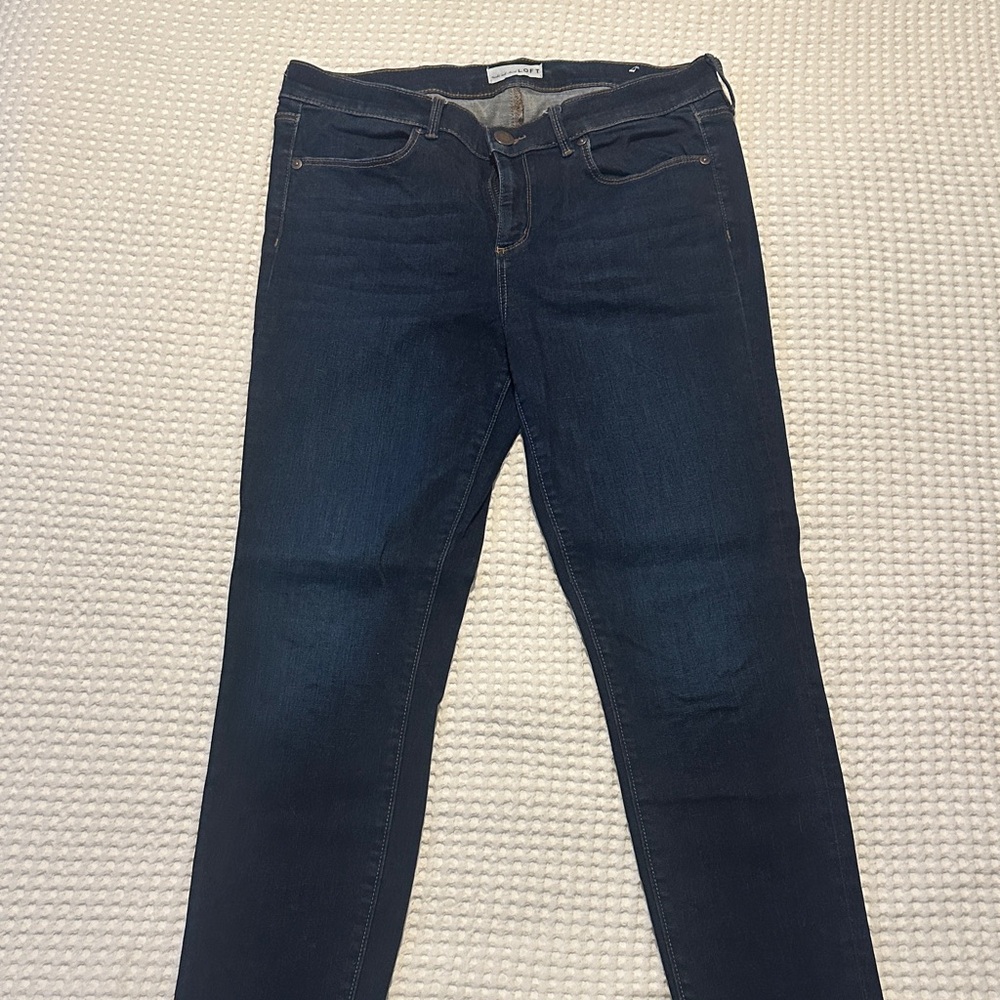 LOFT Women's Dark Blue Skinny Jeans